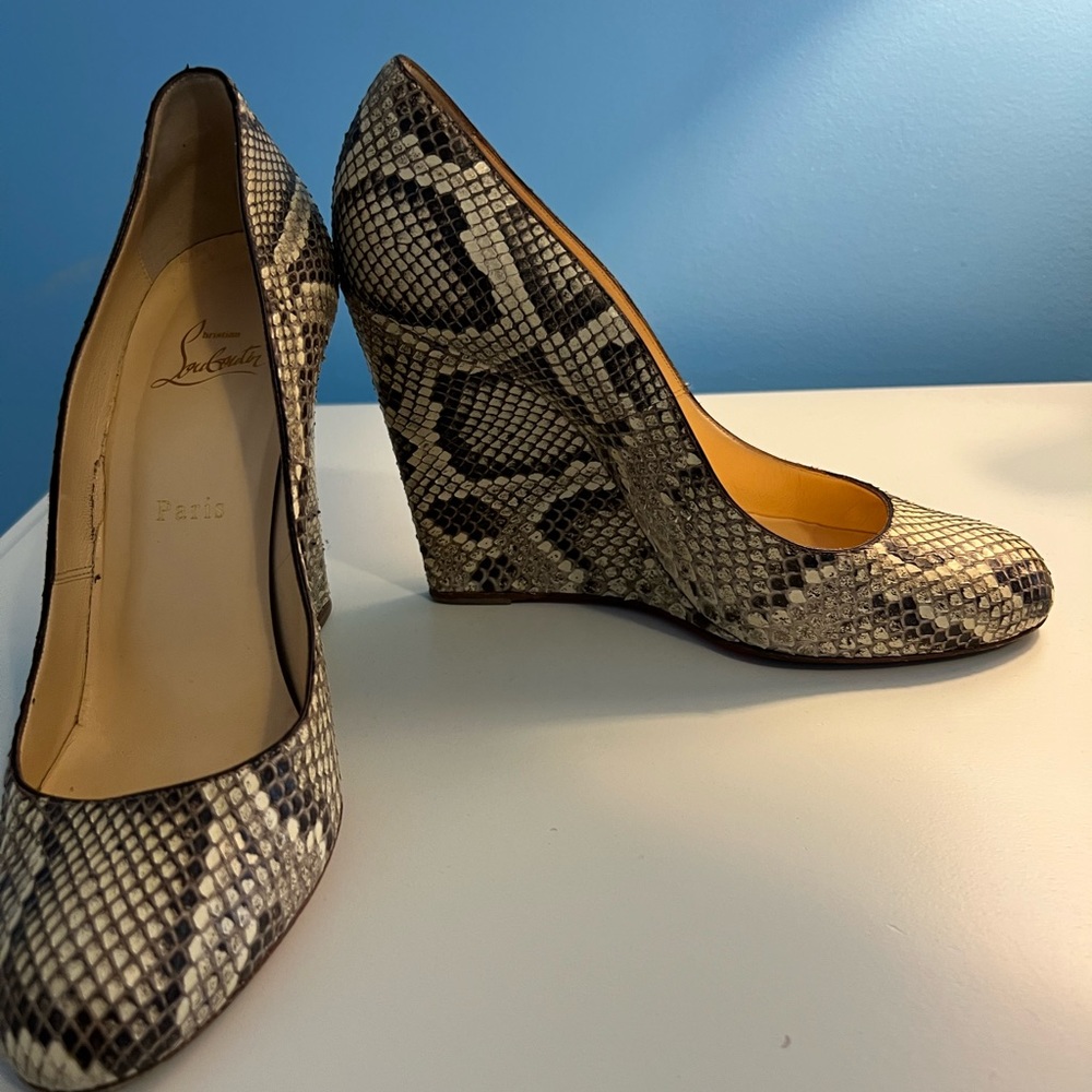 Christian Louboutin Authentic Python Leather Clas… - image 2